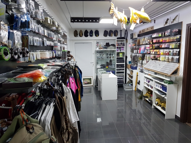 fly fishing shop in our lodge, you can get any equipement you need