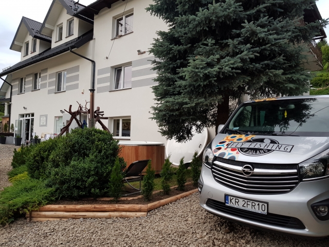 Safe transport in comfortable VAN Fly fishing in Poland