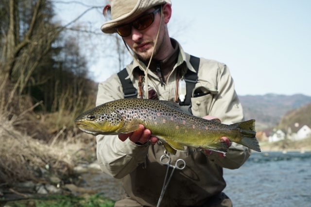 South Poland wild river fishing - the best river in Poland