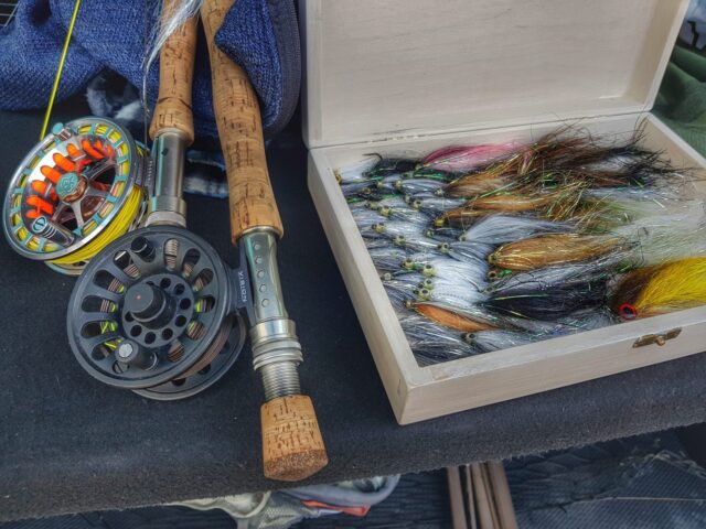 Angel Hair streamers, Ahrex Hooks, Hends Spectra Dubbing, Pearl tinsel