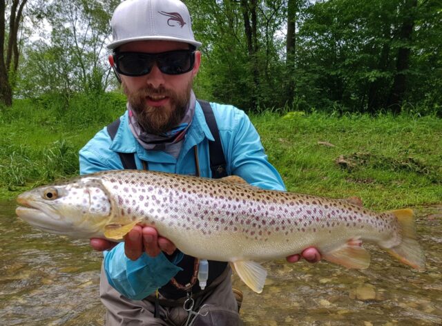 River fishing - no kill area Dunajec Poland