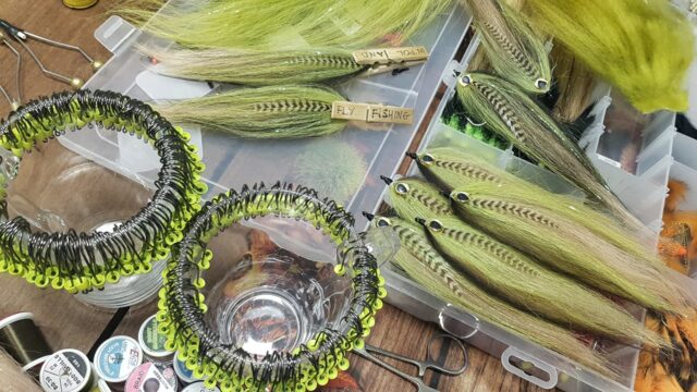 Hucho-hucho streamers, big streamers,  weight #9 rod intermedial line fishing