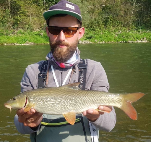 Small barbel - Poland Fly Fishing Dunajec River