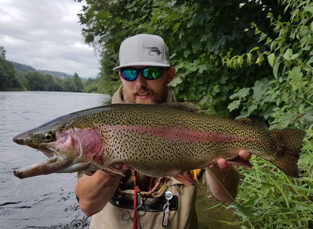 Rainbow trout Vah River Slovakia Fly Fishing Guide