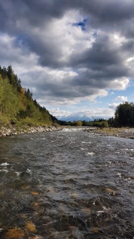 Rapids for grayling and trout fly fishing in Poland
